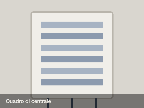 Foto di cantiere: quadro di centrale.